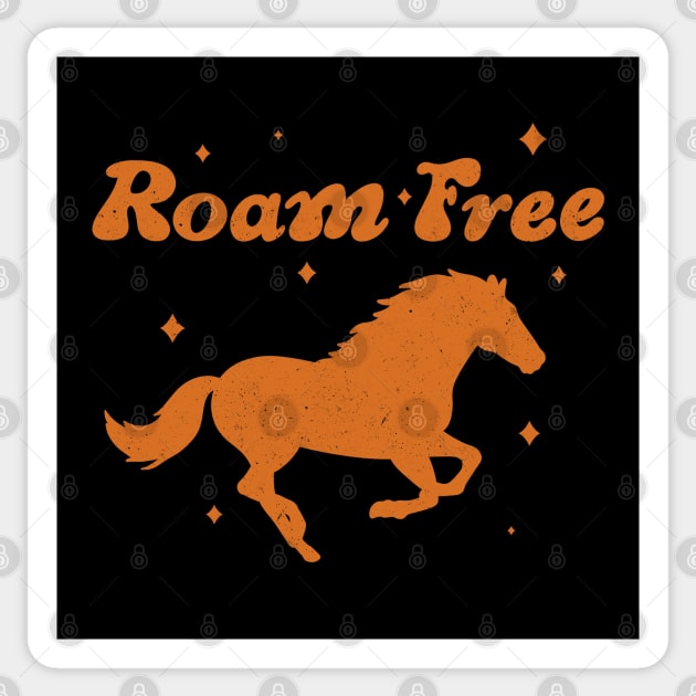 Roam Free Wild Horse Boho Retro 70s Sticker by Trippycollage